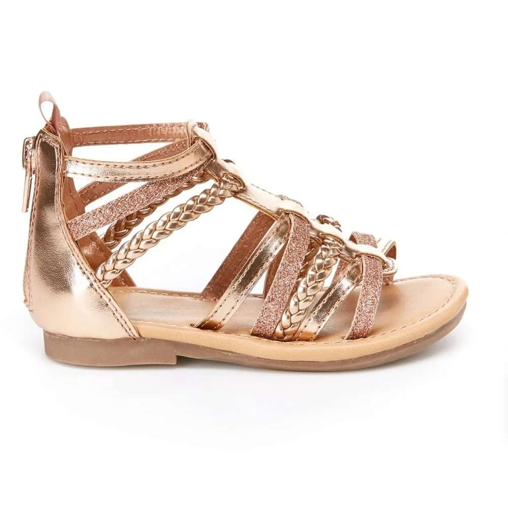 Rose Gold Toddler Sandals Fenna sz 5M New